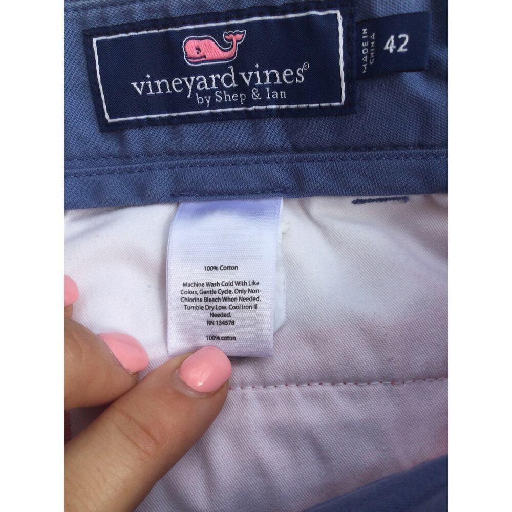 Vineyard Vines Men Chino Breaker Short W 42 USA 9" Inseam patriotic color block - Picture 7 of 8